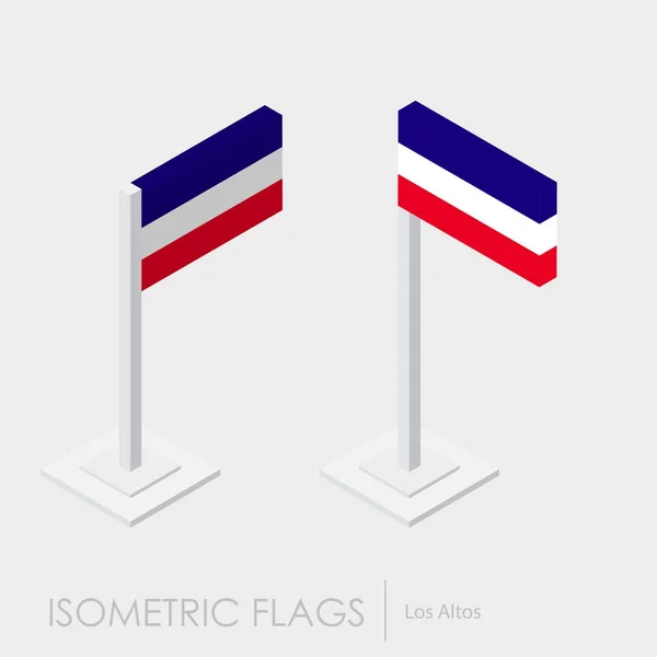 Los Altos Σημαία Ισομετρική Στυλ Στυλ Διαφορετικές Απόψεις — Διανυσματικό Αρχείο