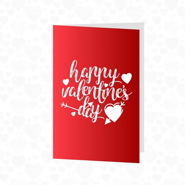 Glücklicher Valentinstag Kartenvektor — Stockvektor