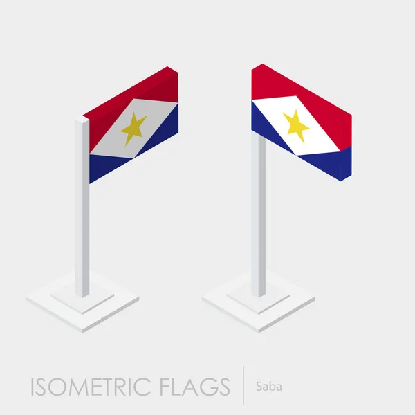 Σάμπα Σημαία Ισομετρική Στυλ Στυλ Διαφορετικές Απόψεις — Διανυσματικό Αρχείο