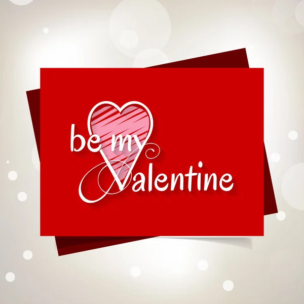 Valentines Card Vector Red Background — Stock Vector