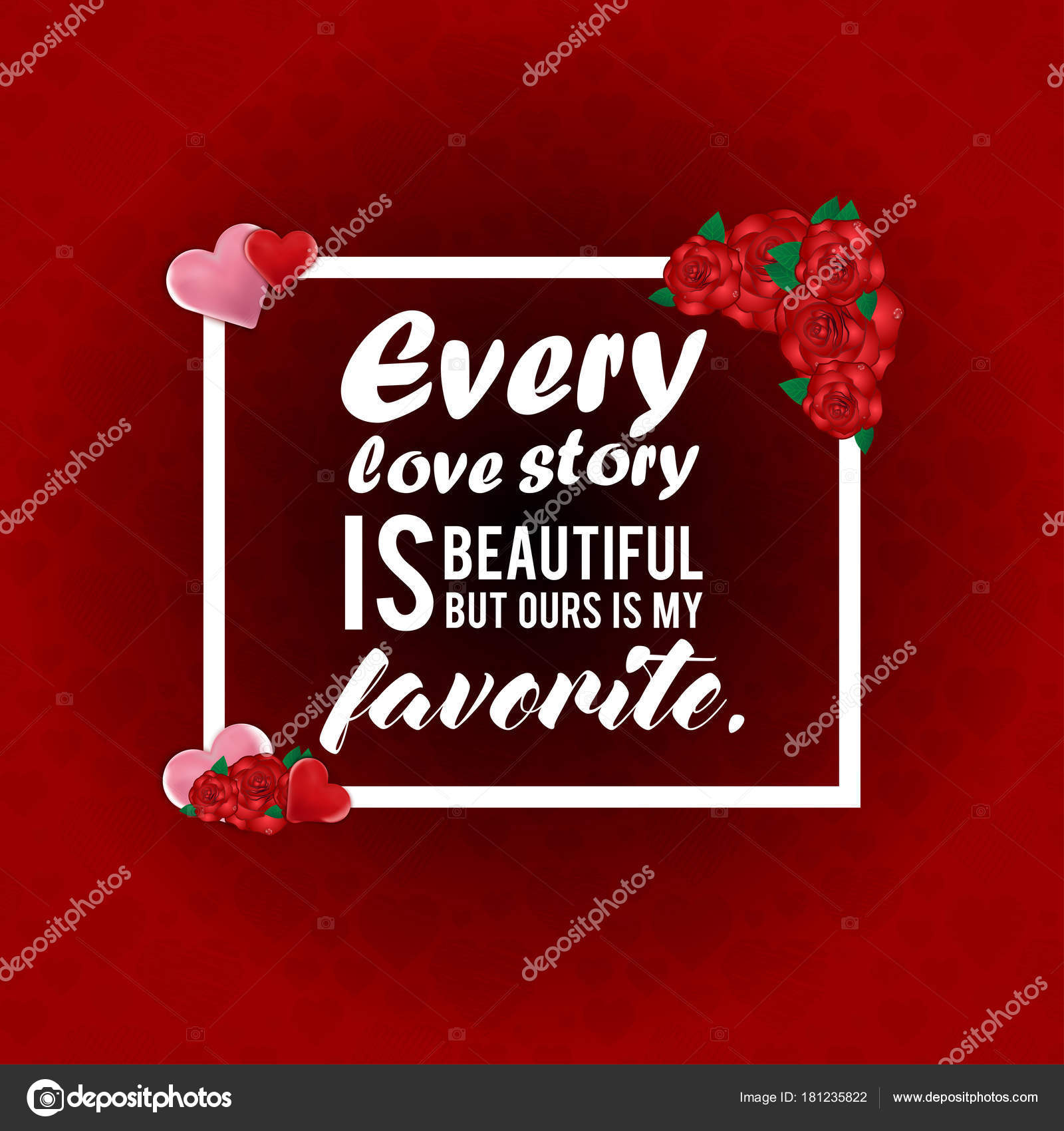 Every love story is beautiful card Stock Vector Image by ©ibrandify