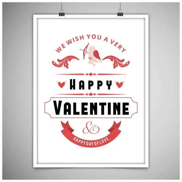 Wir wünschen Ihnen einen sehr glücklichen Valentinstag — Stockvektor