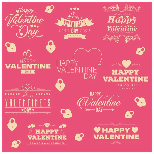 Valentine typografiska rosa — Stock vektor