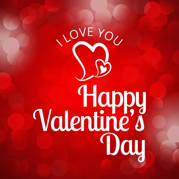 Te amo feliz tarjeta de San Valentín — Vector de stock
