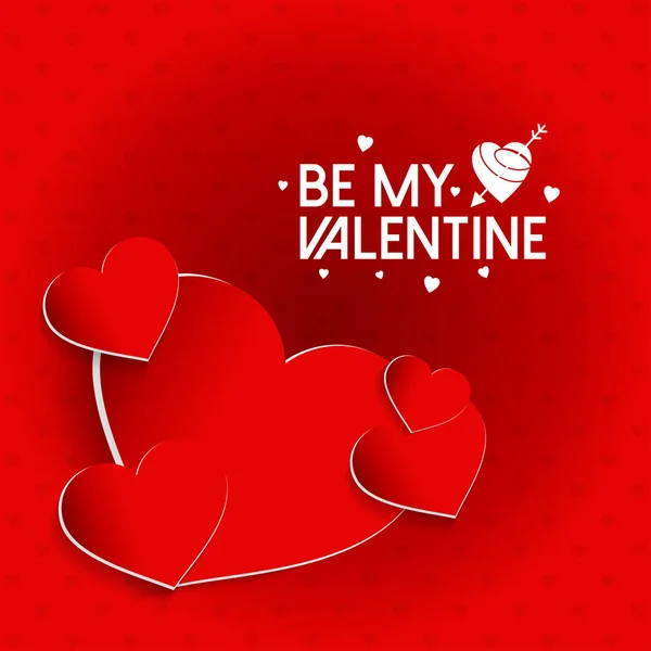 Sois ma carte de la Saint-Valentin avec des cœurs — Image vectorielle
