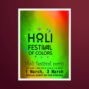 mutlu holi Festivali. yaratıcı tipografi ve örnek metin 