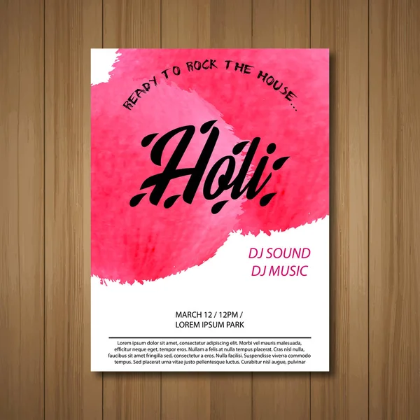 Happy Holi Festiwal Creative Typografii Przykładowy Tekst — Wektor stockowy