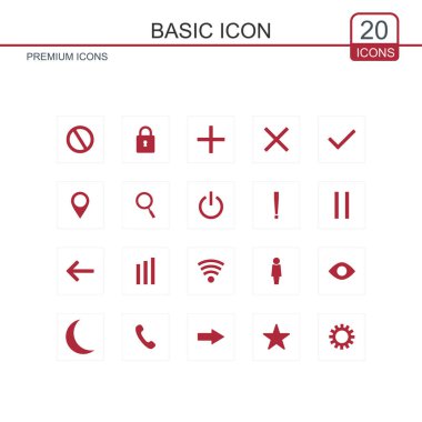 Beyaz arka plan üzerinde izole Icons set vektör çizim tasarımı