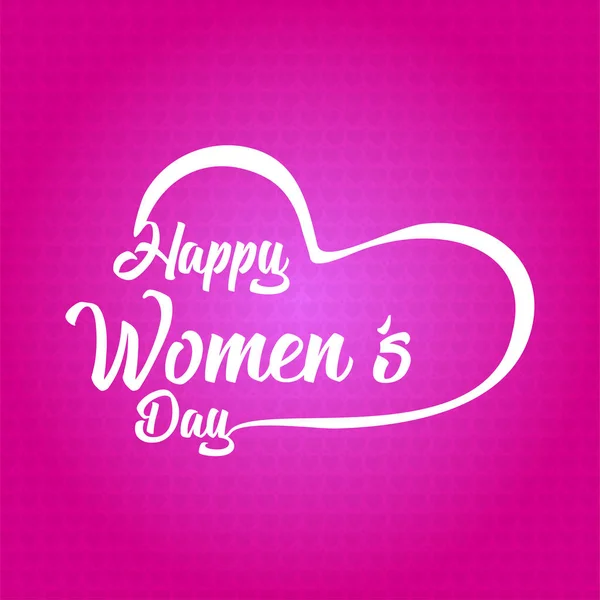 Grußkarte Zum Frauentag Mit Herzsymbol Vektor Illustration — Stockvektor