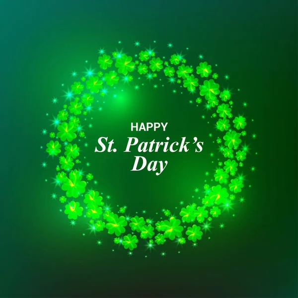 Carte Vœux Saint Patricks Vecteur Illustration — Image vectorielle