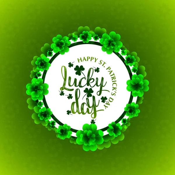 St Patricks vert motif fond vecteur — Image vectorielle