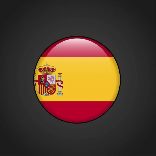 Spanien Flagga Icon Vektor Illustration — Stock vektor
