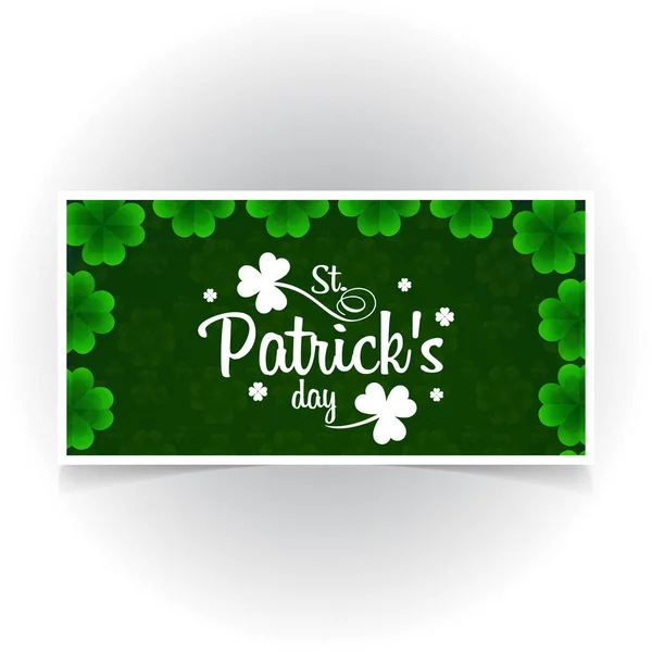 Santo Patricks Giorno Banner Vettore Illustrazione — Vettoriale Stock