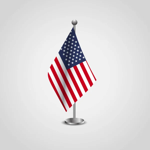 Állni Usa Zászló Ikonra Vektor Ábra — Stock Vector