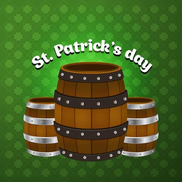 Glad Saint Patricks Day Hälsning Kort Vektor Illustration — Stock vektor