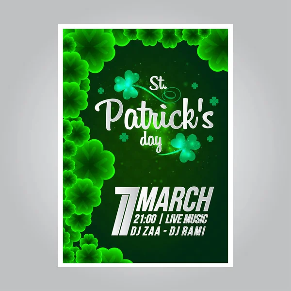 Carte Invitation Saint Patricks Vecteur Illustration — Image vectorielle