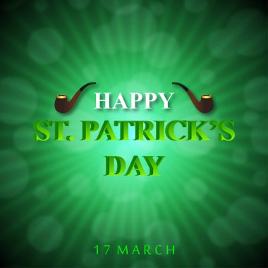 Saint Patricks Günü tebrik kartı, vektör, illüstrasyon