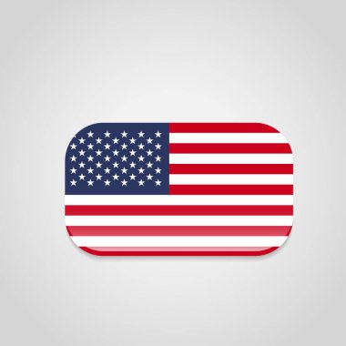 ABD bayrağı simgesi, vektör, illüstrasyon