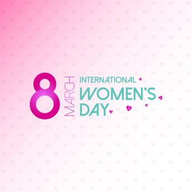 Tebrik kartı, vektör, illüstrasyon kadınlar günün kutlu olsun 