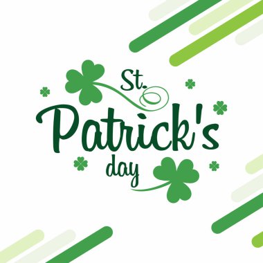 Saint Patricks Günü tebrik kartı, vektör, illüstrasyon