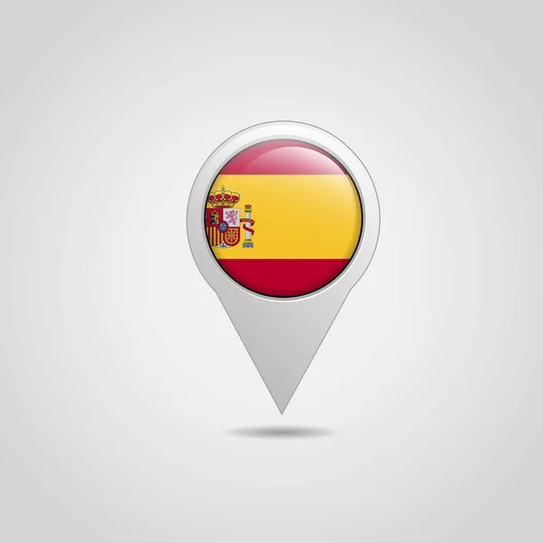 Navigation Icon Spain Flag Vector Illustration — Stock Vector