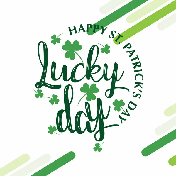 Joyeux Saint Patricks Jour Carte Vœux Vecteur Illustration — Image vectorielle