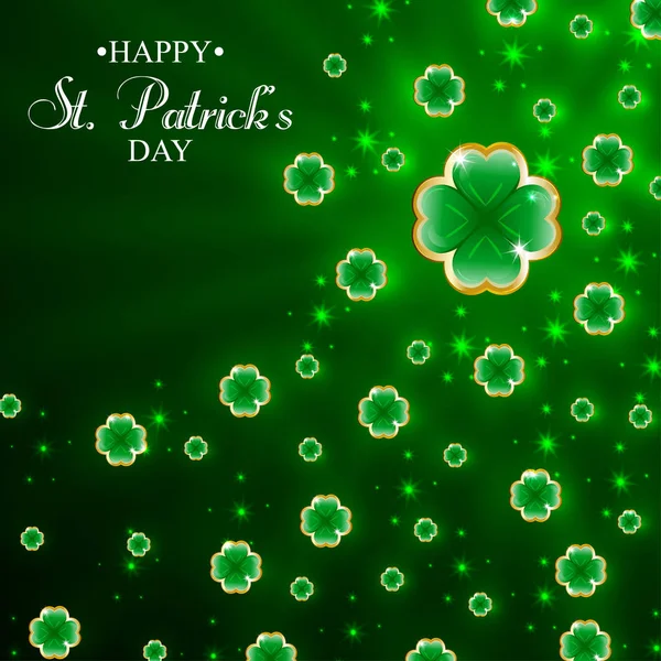 Carte Vœux Saint Patricks Vecteur Illustration — Image vectorielle