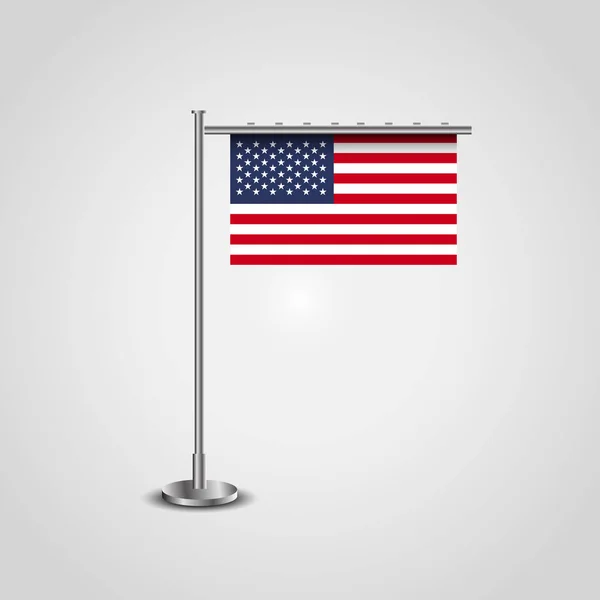 Állni Usa Zászló Vektor Ábra — Stock Vector