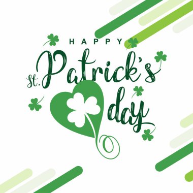 Saint Patricks Günü tebrik kartı, vektör, illüstrasyon