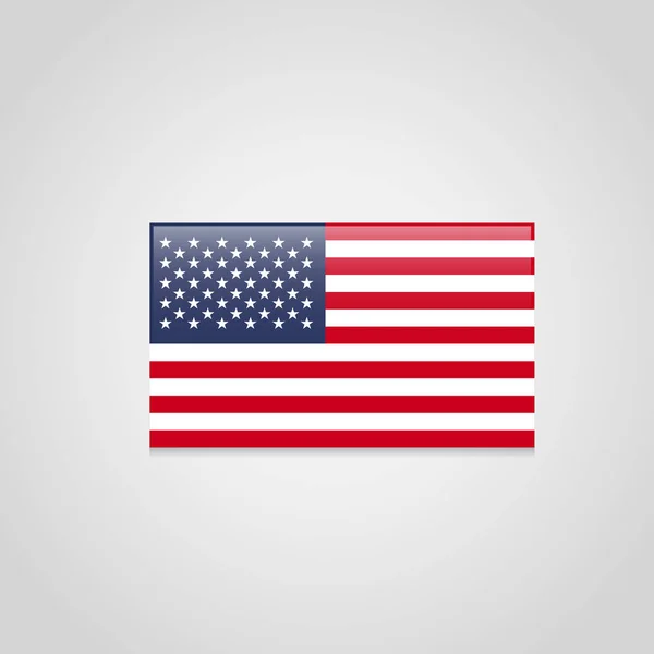 Usa Vlag Pictogram Vector Illustratie — Stockvector