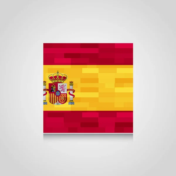 Spanien Flagga Icon Vektor Illustration — Stock vektor