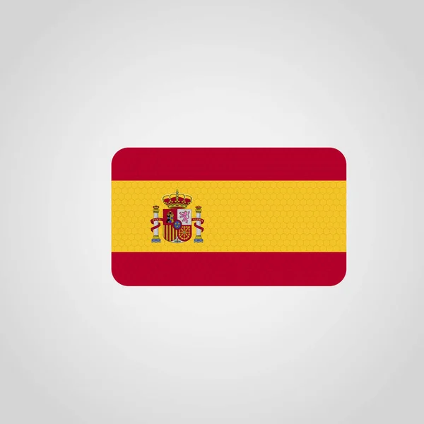 España Icono Bandera Vector Ilustración — Vector de stock