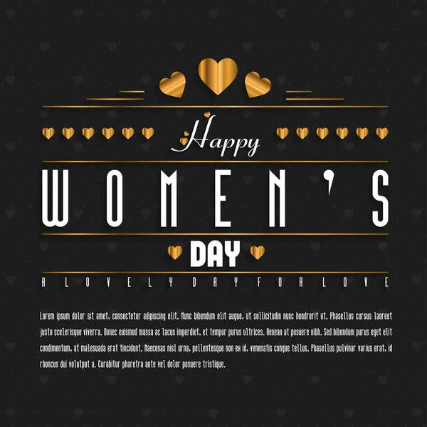 Women Day Greeting Card Vector Illustration March Concept — Stock Vector