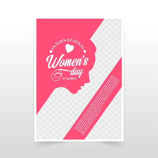 Women Day Greeting Card Vector Illustration March Concept — Stock Vector