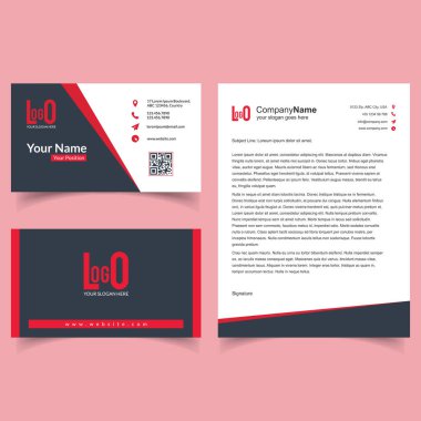 dizi broşür ve kartvizit, vektör, illüstrasyon 