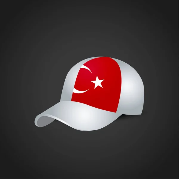 Красочная Векторная Иллюстрация Турецкого Флага Печать Дизайна Сувениров — стоковый вектор