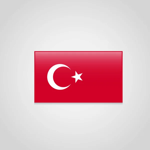 Bunte Vektor Illustration Der Türkischen Flagge Print Design Für Souvenirs — Stockvektor