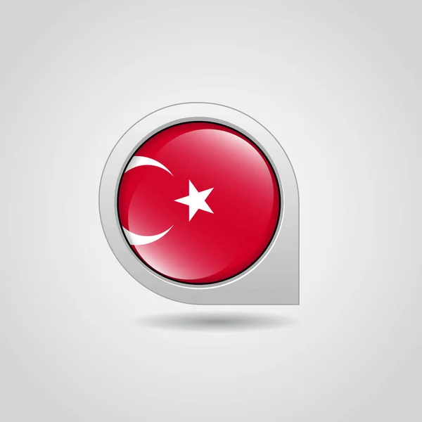 Ilustração Vetorial Colorida Bandeira Turca Design Impressão Para Lembranças —  Vetores de Stock