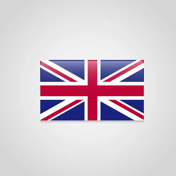 Britská Vlajka Ikonu Vektor Ilustrace — Stockový vektor