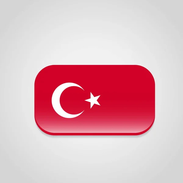 Ilustración Vectorial Colorida Bandera Turca Diseño Impresión Para Recuerdos — Vector de stock
