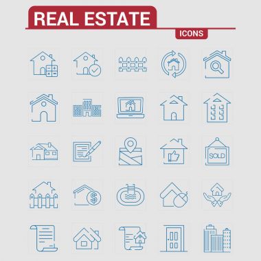 İş simgeler kümesi, renkli vektör çizim