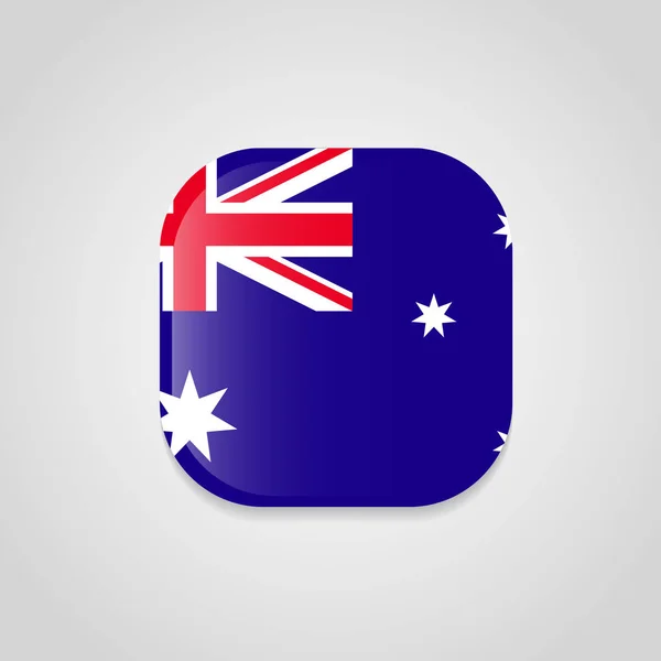 Colorful Vector Illustration Australian Flag Print Design Souvenirs — Stock Vector