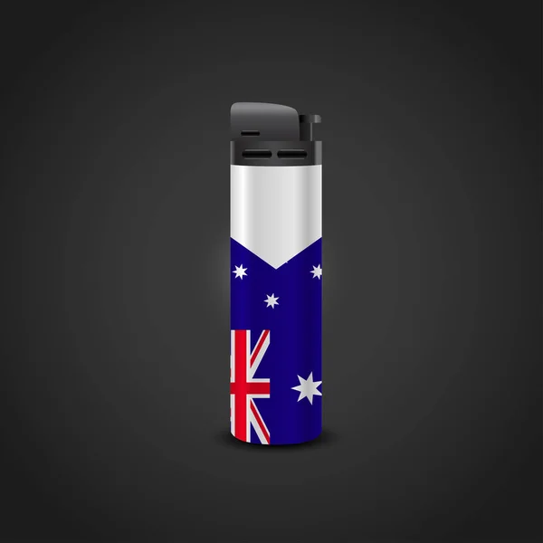 Bunte Vektorillustration Der Australischen Flagge Printdesign Für Souvenirs — Stockvektor