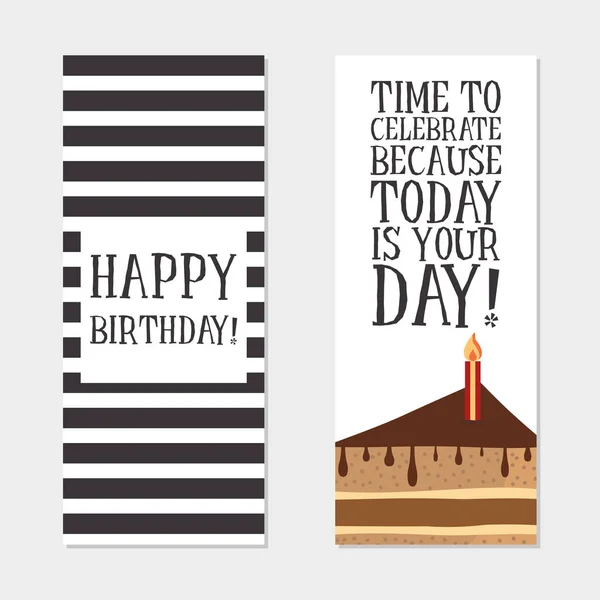 Diseño Vector Elegante Tarjeta Cumpleaños Feliz Con Fondo Del Patrón — Vector de stock