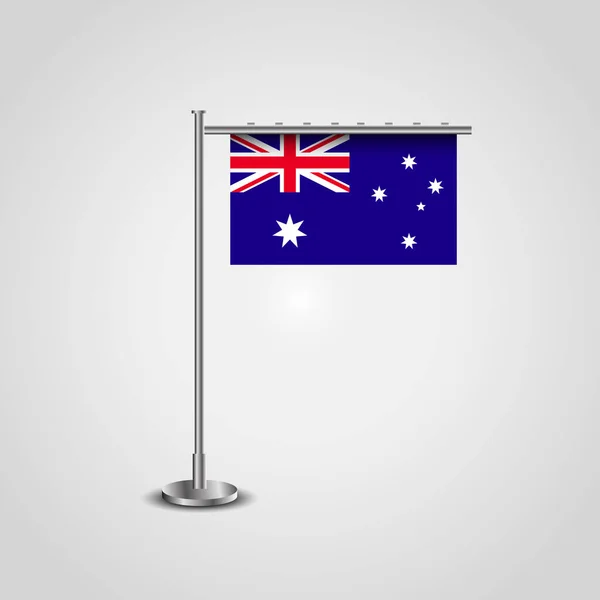 Illustration Vectorielle Colorée Drapeau Australien Motif Imprimé Pour Souvenirs — Image vectorielle