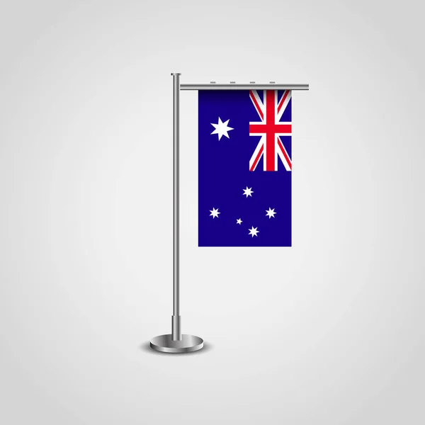 Illustration Vectorielle Colorée Drapeau Australien Motif Imprimé Pour Souvenirs — Image vectorielle