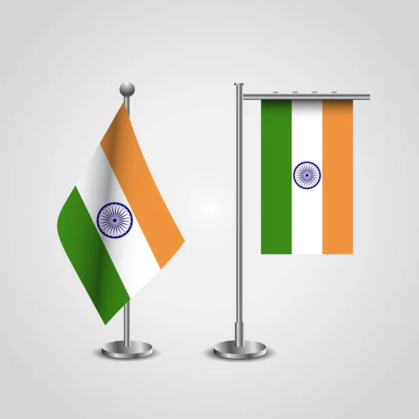Indiase Vlag Ontwerpen Met Een Creatief Ontwerp Vector — Stockvector