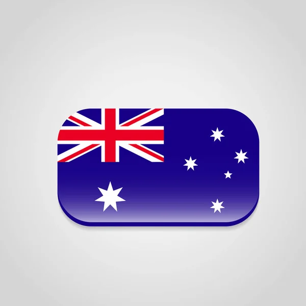Colorful Vector Illustration Australian Flag Print Design Souvenirs — Stock Vector