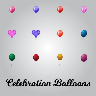 Doğum günü simgeler renkli vektör çizim ayarla