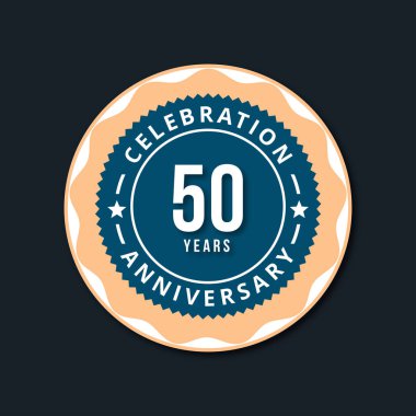 50 yıl yıldönümü-oyun kağıdı, renkli vektör çizim 